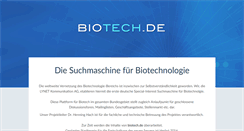 Desktop Screenshot of biotech.de