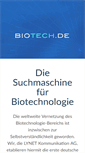 Mobile Screenshot of biotech.de