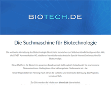 Tablet Screenshot of biotech.de